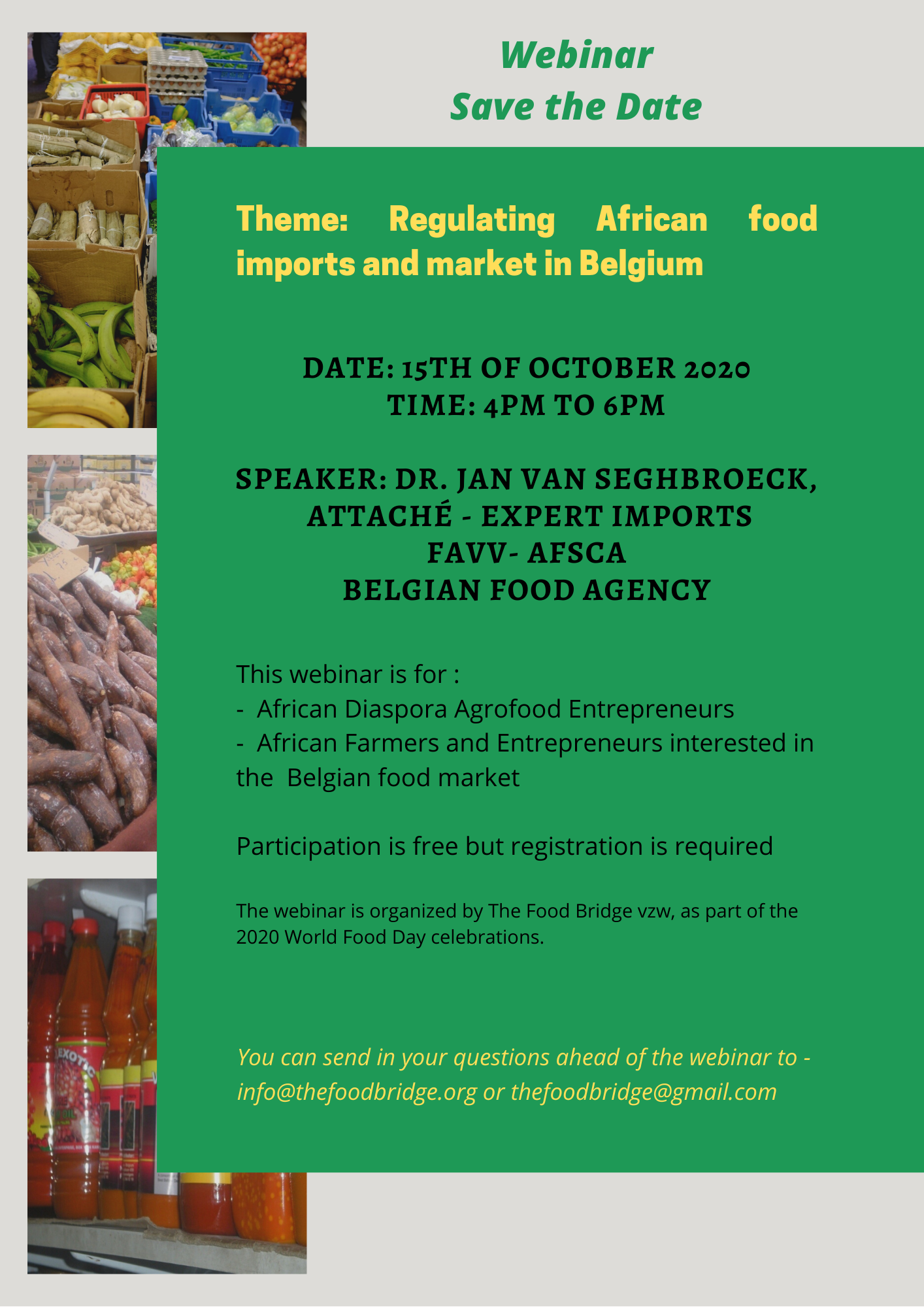 The Food Bridge Regulating African Food imports and markets in